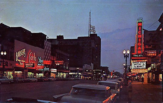 Michigan Theatre - Night Shot From Postcard